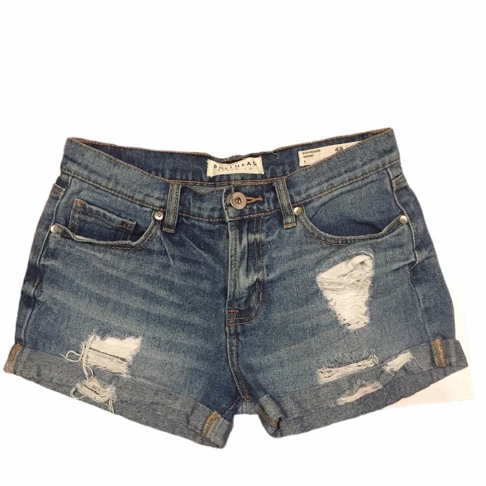 Bullhead distressed boyfriend jeans shorts size 1
